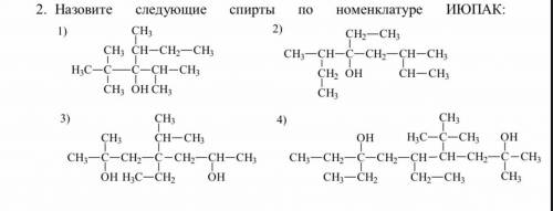 Спирты по номенклатуре ИЮПАК: