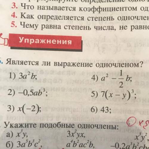 Является ли выражение одна членом￼?