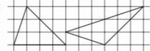 Разрежьте первый треугольник на 2 части, и сложите из этих частей второй треугольник