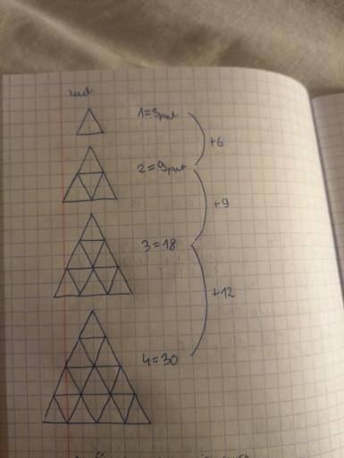 Мне нужно придумать шаблон, из которого будут формироваться следующие треугольники.