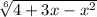 \sqrt[6]{4 + 3x - x ^{2} }