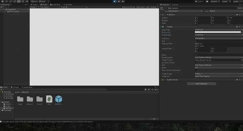у меня вопрос на счет Unity. Я ррешила создать 2д игру. И когда я запускаю игру то там просто стоит