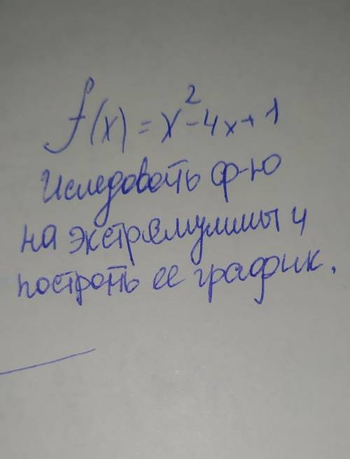 Исследовать на экстремумы и построить график​