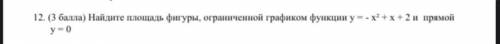 Найдите площадь фигуры, ограниченной графиком функции.