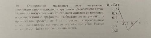 Однородное магнитное поле направлено перпендикулярно плоскости кругового проволочного витка... ( про