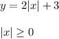 y=2|x|+3|x|\geq 0