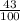 \frac{43}{100}