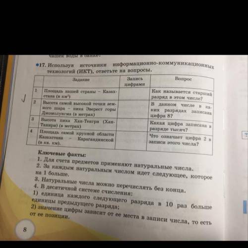 17. Используя источники информационно-коммуникационных технологий (ИКТ), ответьте на вопросы.