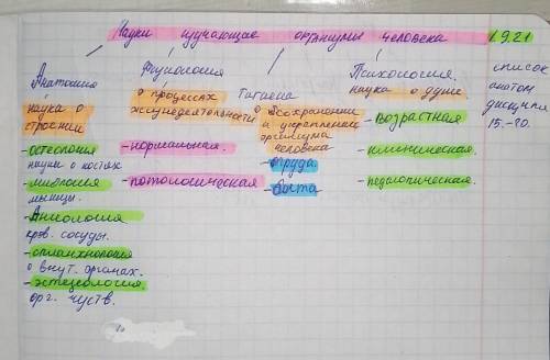 Продолжите список анатомических дисциплин