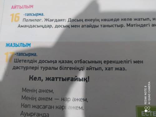 написать маленькое письмо о казахский традициях в семье. На казахском упражнение 17