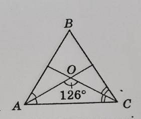 В треугольнике ABC AO и CO бисектриса найдите угол B
