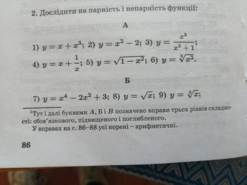 Помагайте, дже треба. Парні і не парні функції