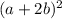 (a+2b)^{2}