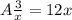 A\frac{3}{x} =12x