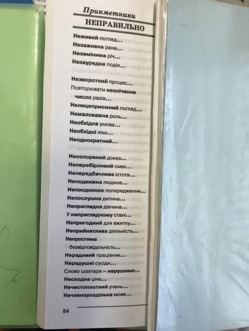 Знайти лексичні помилки та виписати правильно