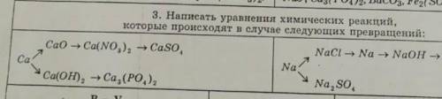 Написать уравнения химических реакций которые происходят в случае: