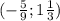 (-\frac{5}{9} ; 1\frac{1}{3} )