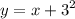 y = {x + 3}^{2}