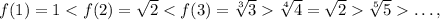 f(1)=1\sqrt[5]{5}\ldots,