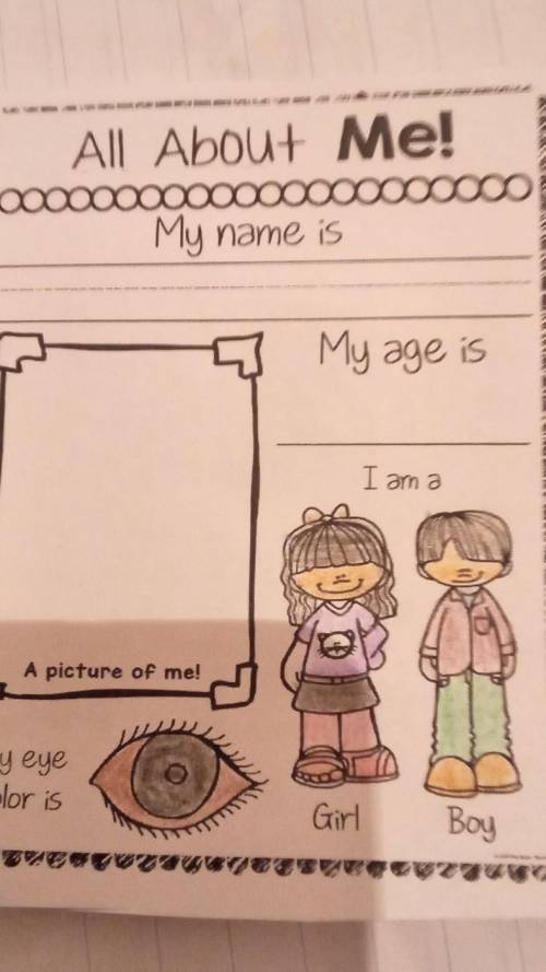 All About Me! My name is 9 Myshe's Iana c A picture of me My eye colors God Boy