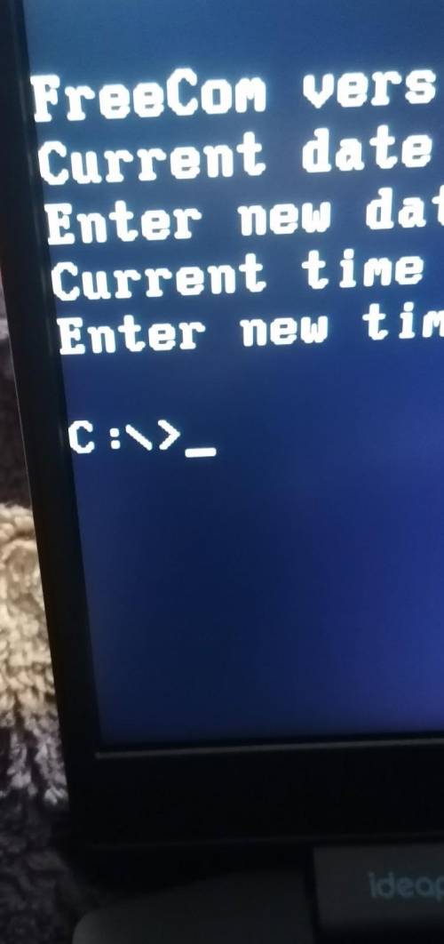 что тут делать. операционка freedos.Пытался нажать ентр, оно просто копировало C:\> на новой стро