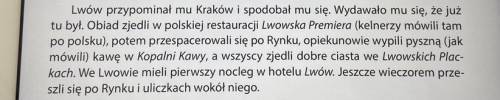 Ćwiczenie 7 Według wzoru zamień fragment czytanki podany niżej na formę 1.os.lp. WZÓR: Lwów przypomi