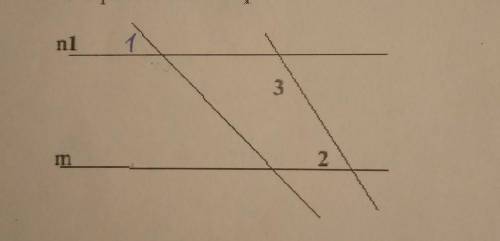 Прямые m и n параллельны. Найдите угол 2, если угол 1 56°, угол 3 59°. ответ дайте в градусах