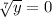 \sqrt[7]{y} = 0