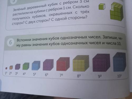 Вспомни значения кубов однозначный чисел.Запиши,чему равны значения кубов однозначный чисел и числа