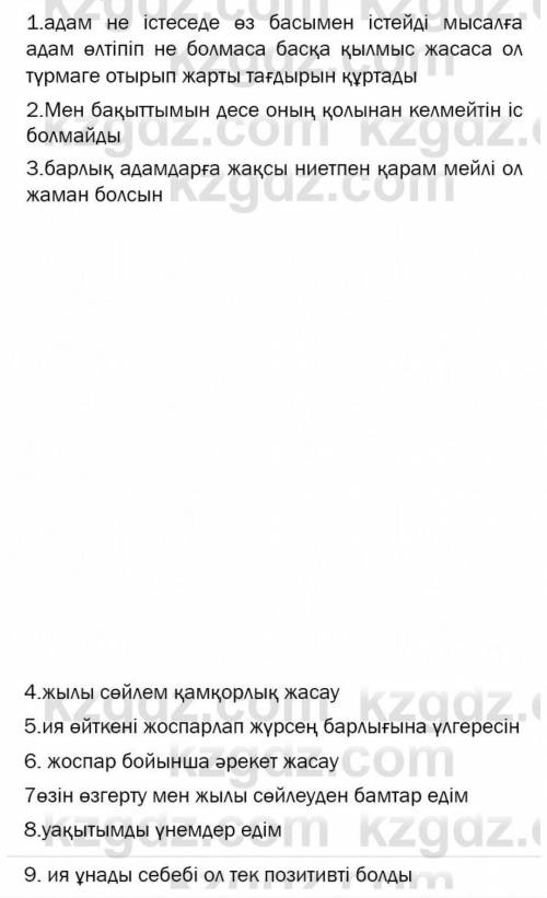 6 -тапсырма. Мәтін бойынша сұрақтарға жауап бер. 1. Аллен неге: «Адамның тағдыры өз қолында!» — дейд