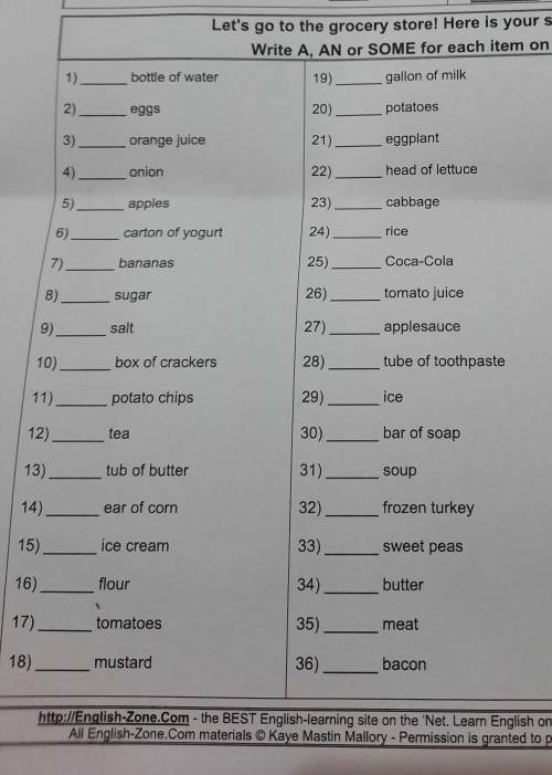 37)avacado 38)lime39)strawberries40)box of cookies41)cookies42)ketchup43) cream44)orange)45)can of s