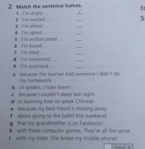 Match the sentence halves.