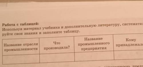 экономическое развитием в Казахстане в начале 20 века .Работа с таблицей: Используя материал учебник