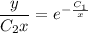 \dfrac{y}{C_2x} =e^{-\frac{C_1}{x} }