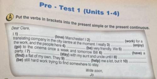 Put the verbs in brackets into the present simple or the present continuous