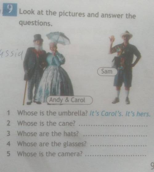 9.Look at the pictures and answer the questions.