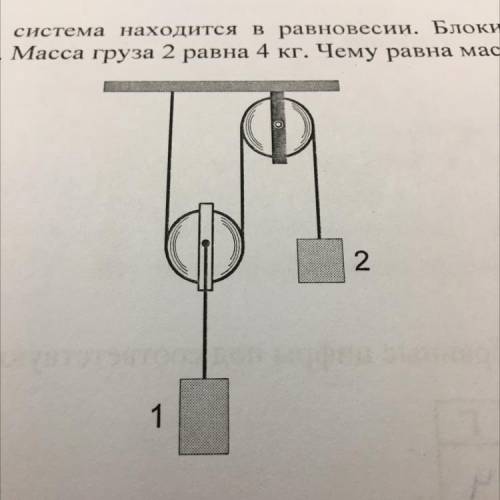 ￼￼￼￼￼￼￼￼￼￼изображенная на рисунке система находится в равновесии блоки и нить очень легкие трение пр