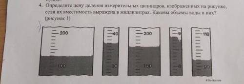 Задание № 2. Определите цену деления измерительных цилиндров, изображенных на рисунке, если их вмест