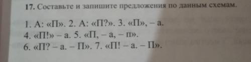 Составьте и запишите предложения по данным схемам