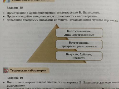 послушайте в аудиоприложении стихотворение В.Высоцкого. Проанализируйте эмоциональную тональность ст