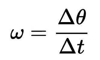 Напишите формулу угловой скорости