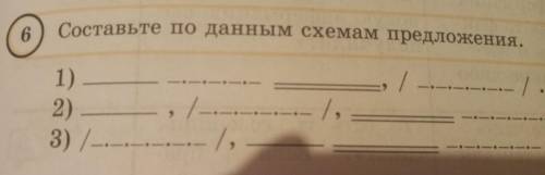 Составьте по данным схемам предложения. Помагие 8 класс