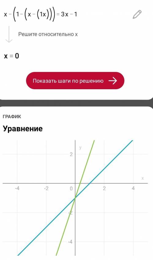 Доказать тождество: x-(1-(x-(1-x)))=3x-1.