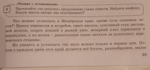 прочитайте по цепочке продолжение главы повести.найдите анафору. какую мысль автора она подчёркивает