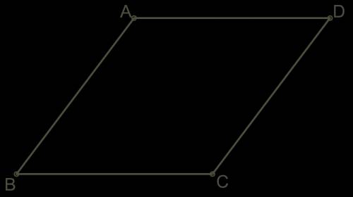 Дан ромб ABCD. Выбери одно самое подходящее название данных векторов: а. AD−→− и DA−→− — противополо