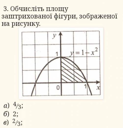 20б Обчислить площу заштрихованої функції Не только букву,полное решение