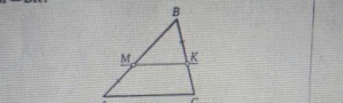 Параллельно стороне AC треугольника ABC проведите пря- мую, которая пересекла бы его стороны АВ и ВС
