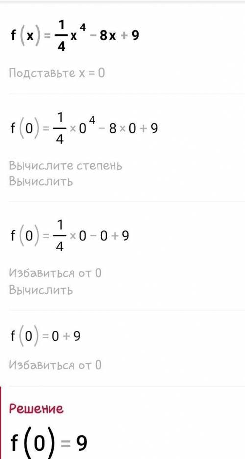 Знайдіть проміжки зростання і спадання функції f(x)=¼x⁴-8x+9 До іть будь ласка