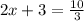 2x+3=\frac{10}{3}