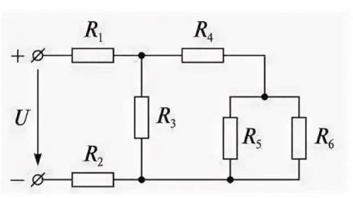 Определите цепь методом эквивалентных сопротивлений если каждый резистор имеет сопротивление 5 Ом, а